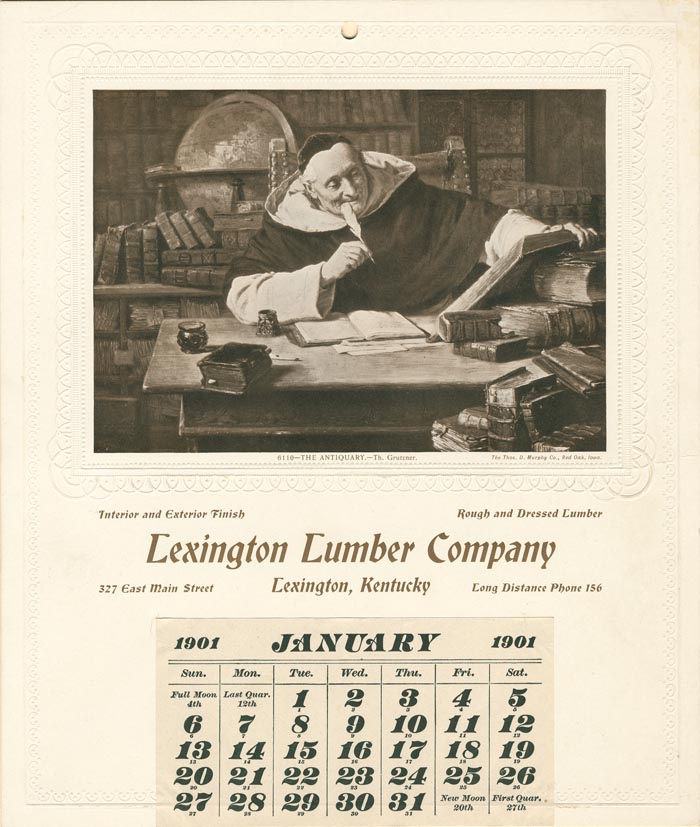 "The Antiquary" Salesman's Sample Calendar